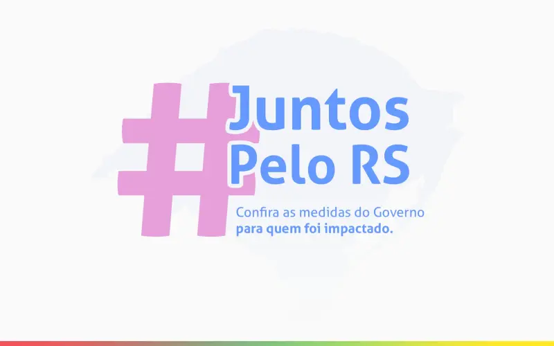 Imagem com a hastag #AjudeORS devido às enchentes no RS.