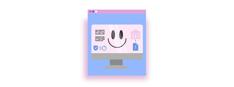 imagem ilustrativa de um computador sorridente