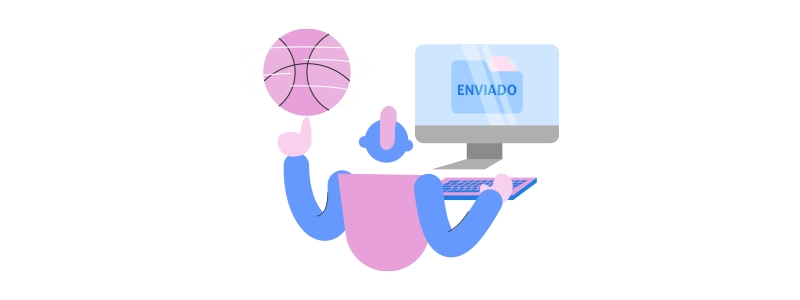 ilustração simbolizando uma habilidade de basquete