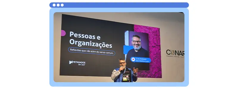 Robledo dos Santos Luza em sua palestra no CONARH 2024