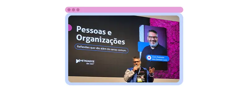 Foto da palestra do Robledo, sobre pessoas e organizações, no Conarh